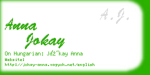 anna jokay business card